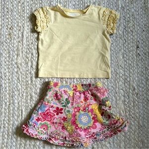 The Children's Place Yellow and Pink Outfit